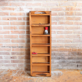 vintage vakkenkastje wand kruidenrek letterbak