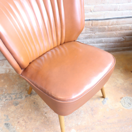 Vintage cocktail fauteuil cognac