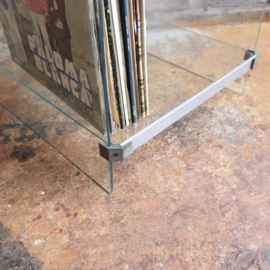 platenspeler kastje van glas vintage jaren 60