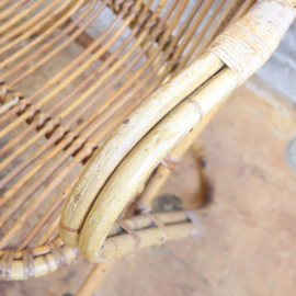 Vintage rotan fauteuil 