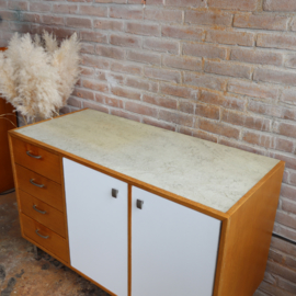 Vintage dressoir kast licht hout