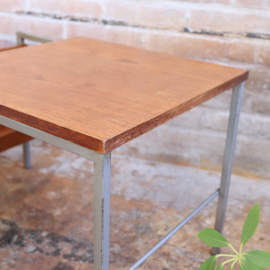 Vintage lectuur tafel metaal hout