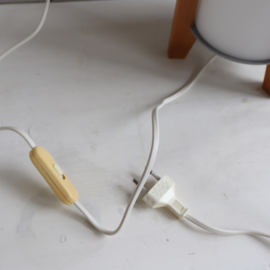 Vintage ikea lamp hout en glas