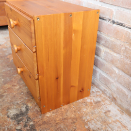 Vintage nachtkastje klein lade blokje jaren 70