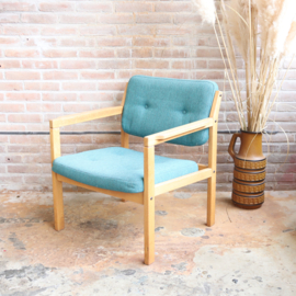 Vintage fauteuil deens blauw