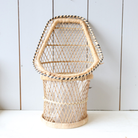 Vintage rotan planten mand