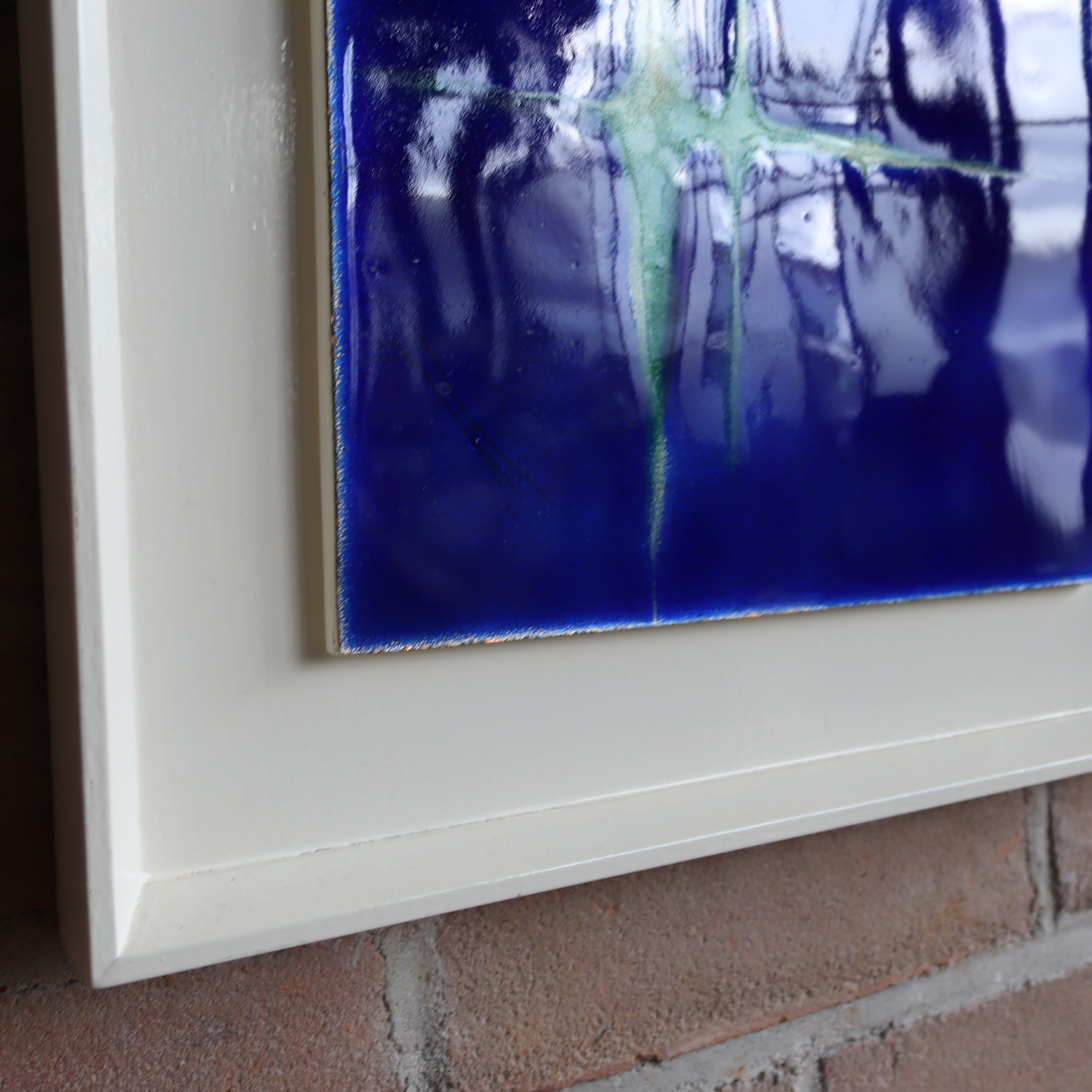 Vintage abstract kobalt blauw kunst