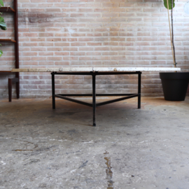 Vintage travertin salontafel GROOT rond