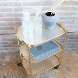 Vintage bar cart trolley goud