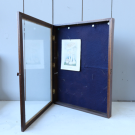 Vintage mini vitrine kastje lijst
