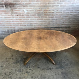 Vintage salontafel ovaal XL
