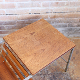 Vintage lectuur tafel metaal hout