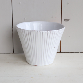vintage bloempot ADCO wit