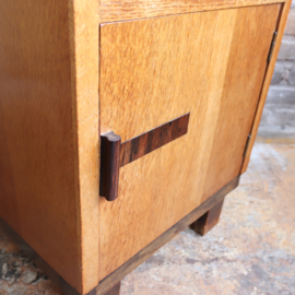 Vintage nachtkastje art deco Amsterdamse school marmer