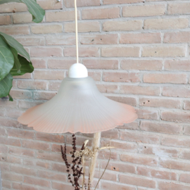 Vintage lamp melkglas roze