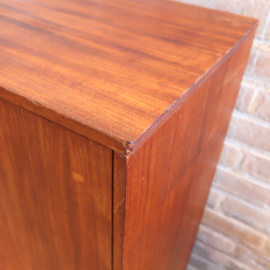 Vintage schoenenkast jaren 60 70 zwart teak