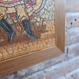 Vintage folklore wanddeco kunst  hout