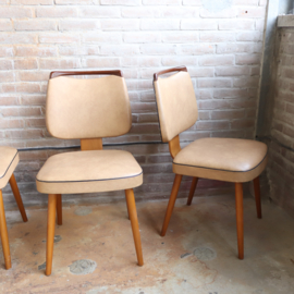 Set van 4 vintage eettafel stoelen