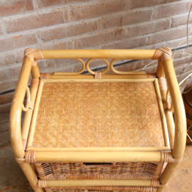 Vintage rotan ladekast