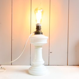 Vintage lamp glas wit