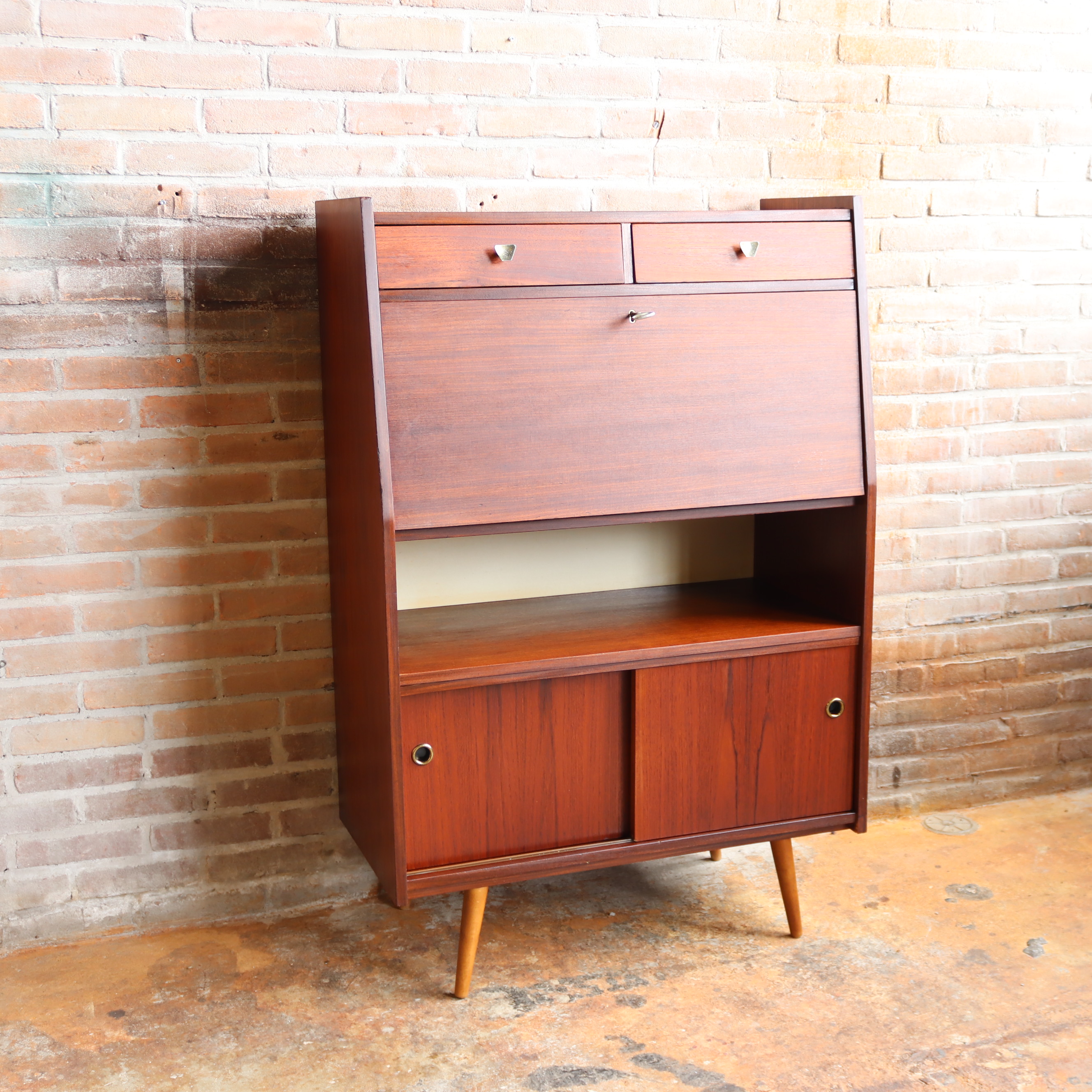 Vintage secretaire kast jaren 70