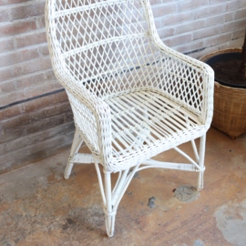 Vintage rotan stoel wit