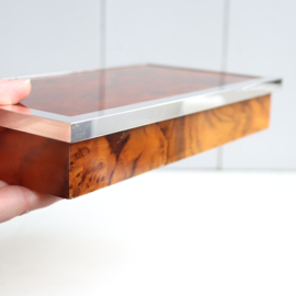 Vintage sieradenkistje wortel hout