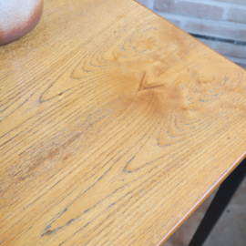 Vintage eettafel metaal hout