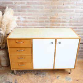 Vintage dressoir kast licht hout