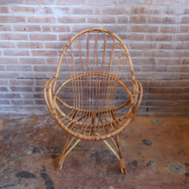 Vintage rotan fauteuil