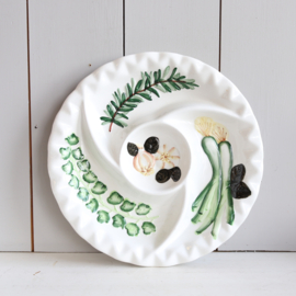 Vintage snack bord / chip 'n dip bord italie