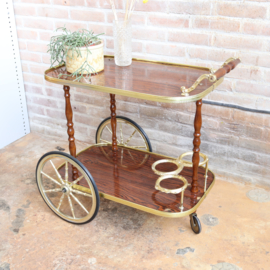 Vintage bar cart trolley goud