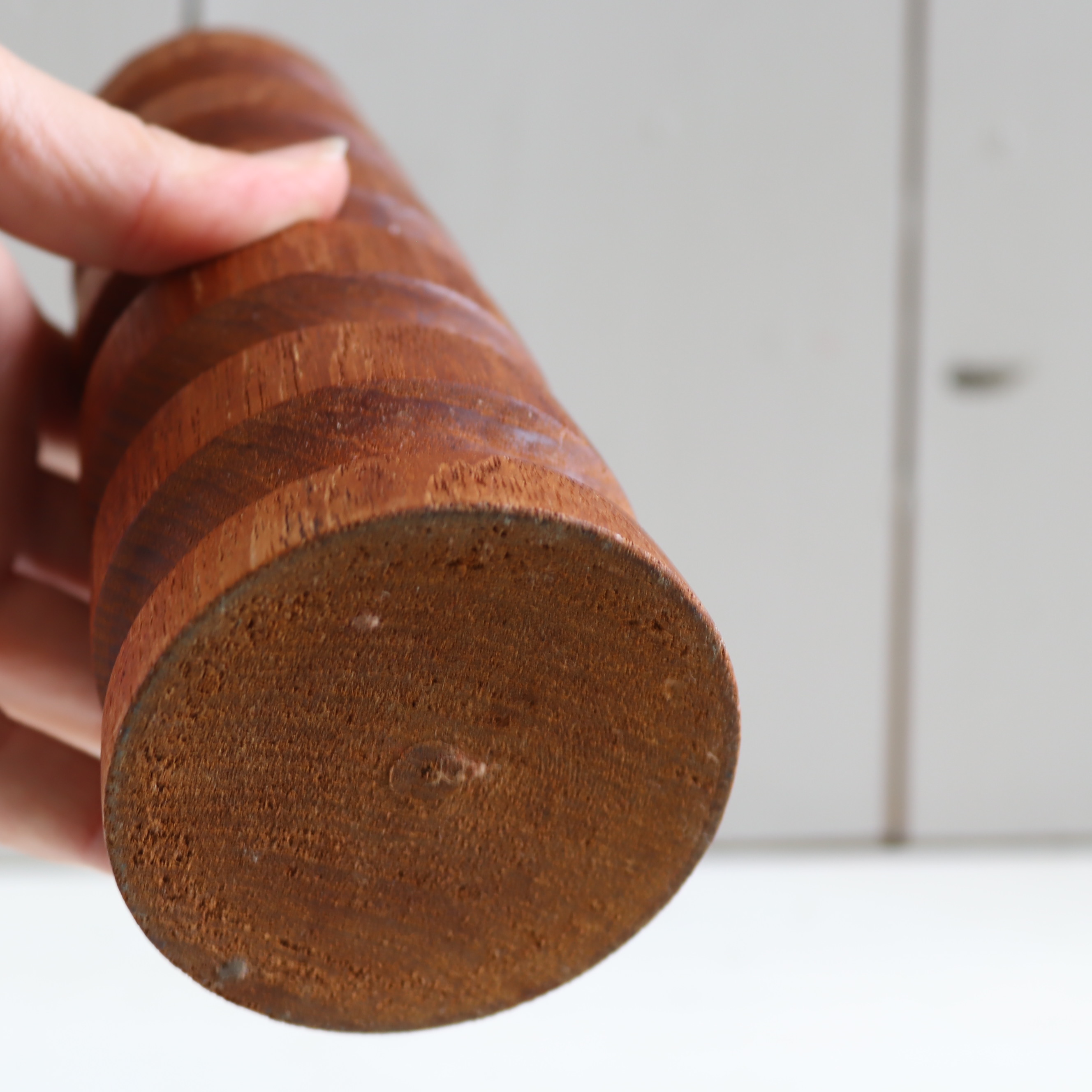Vintage kandelaar hout