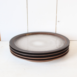 Vintage diner borden 70s ceramo bruin wit