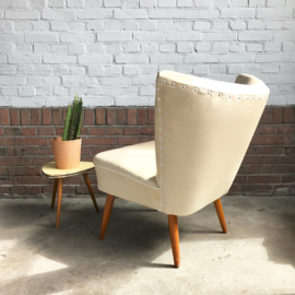 Vintage cocktail fauteuil wit