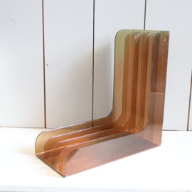 Vintage lp platen rek plastic