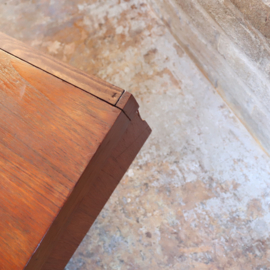 Vintage kaptafel hout jaren 70 muur kast