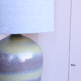 Vintage lamp keramiek blauw groen