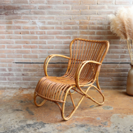 Vintage rotan fauteuil