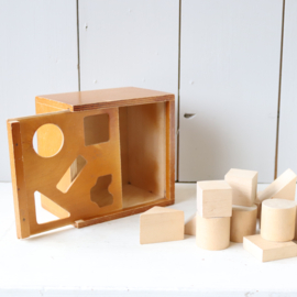 Vintage houten blokkendoos