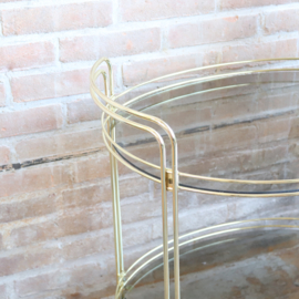 Vintage bar cart trolley goud