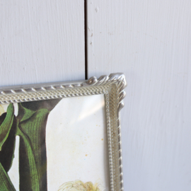 Vintage fotolijst zilver kleur bol glas groot