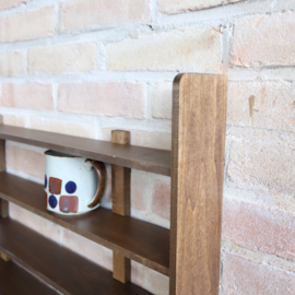 Vintage wandkastje donker hout