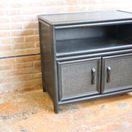 Vintage rotan tv meubel dressoir