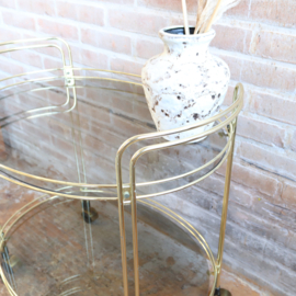 Vintage bar cart trolley goud