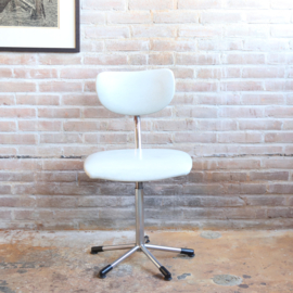 Vintage bureaustoel grijs de Wit