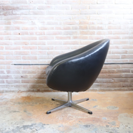 Vintage draaifauteuil zwart