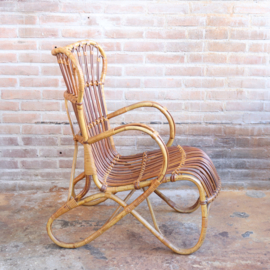 Vintage rotan fauteuil Rohe