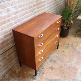 Vintage ladekast teak jaren 70