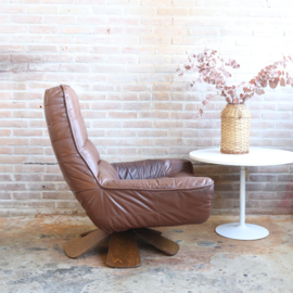 Vintage draaifauteuil bruin